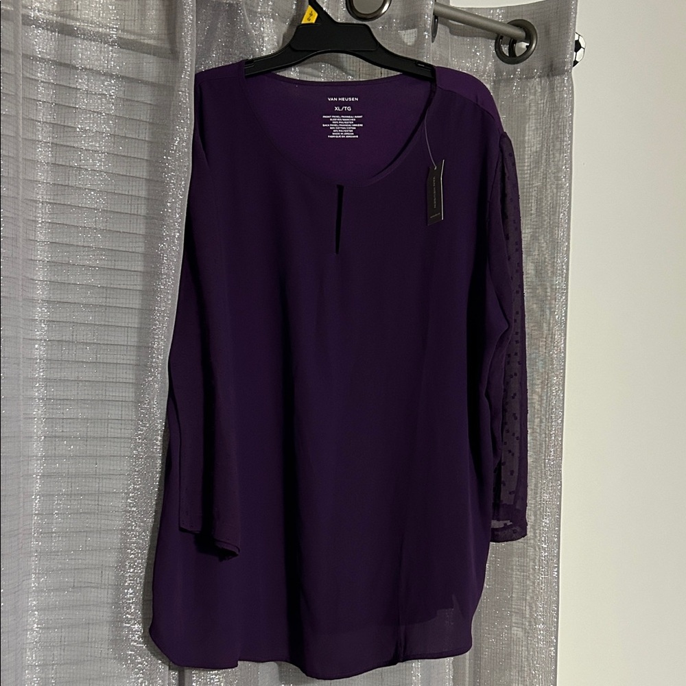 Van Heusen Deep Purple Women's Blouse